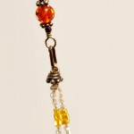 SOLD Amber and Seed Bead Necklace - Image 4