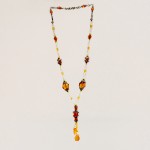 SOLD Amber and Seed Bead Necklace - Image 2