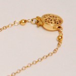 Faceted Square Beads on Delicate Gold Chain - Image 3