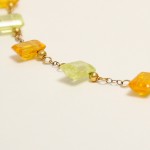 Faceted Square Beads on Delicate Gold Chain - Image 4