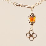 SOLD Amber with Sterling Drop Necklace - Image 2