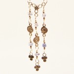 SOLD Iolite and Sterling Triple Drop Necklace - Image 4